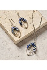 India Lapis Tree Pendant Necklace, India