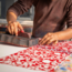 Floral Blooms Tablecloth - Red (60" Square)