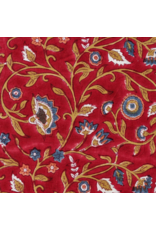 India Floral Blooms Tablecloth - Red (60" square), India
