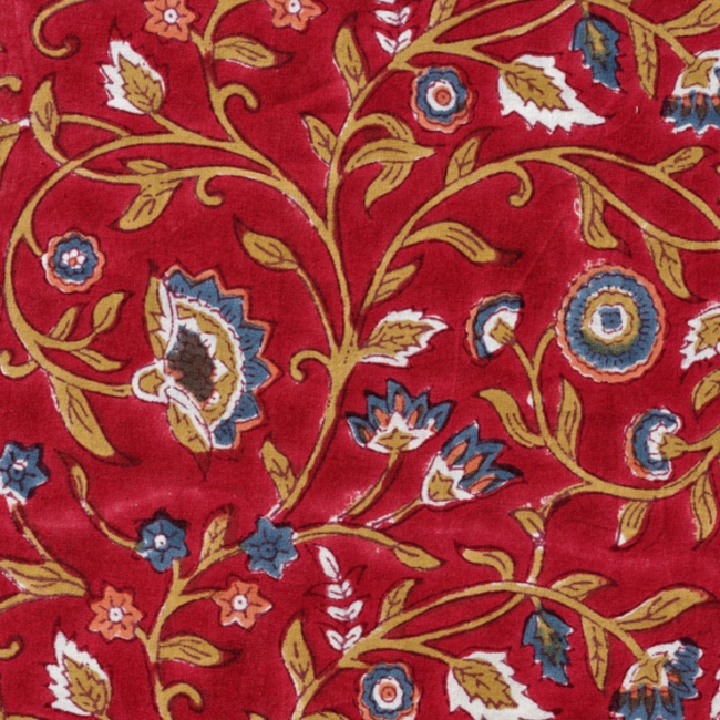 Floral Blooms Tablecloth - Red (60" Square)