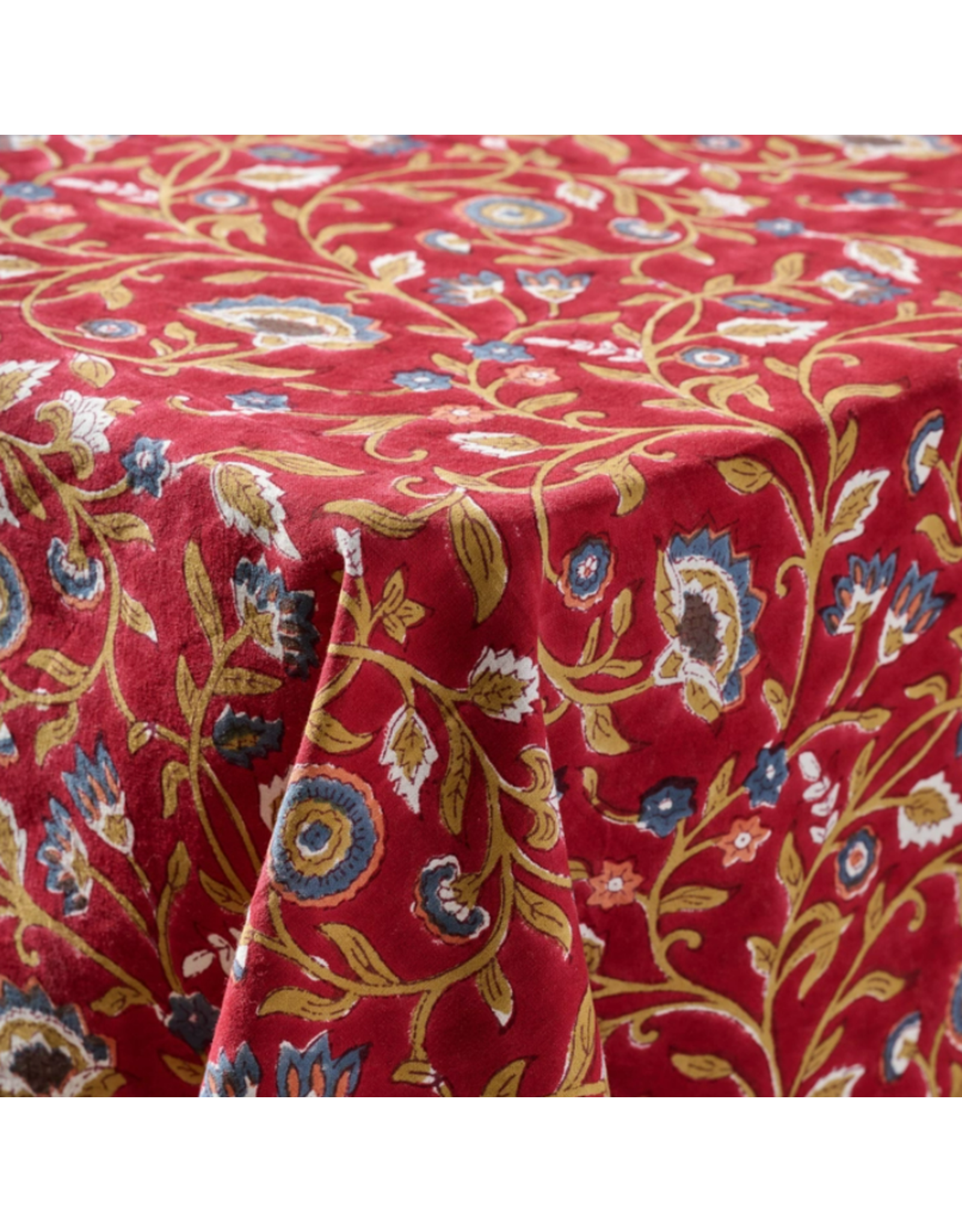 India Floral Blooms Tablecloth - Red (60x90), India