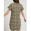 Shirt Dress in Leopard Green