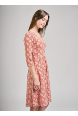 India Callie Wrap Dress in Matisse Vermillion, India