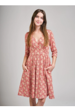 India Callie Wrap Dress in Matisse Vermillion, India