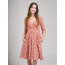 India Callie Wrap Dress in Matisse Vermillion