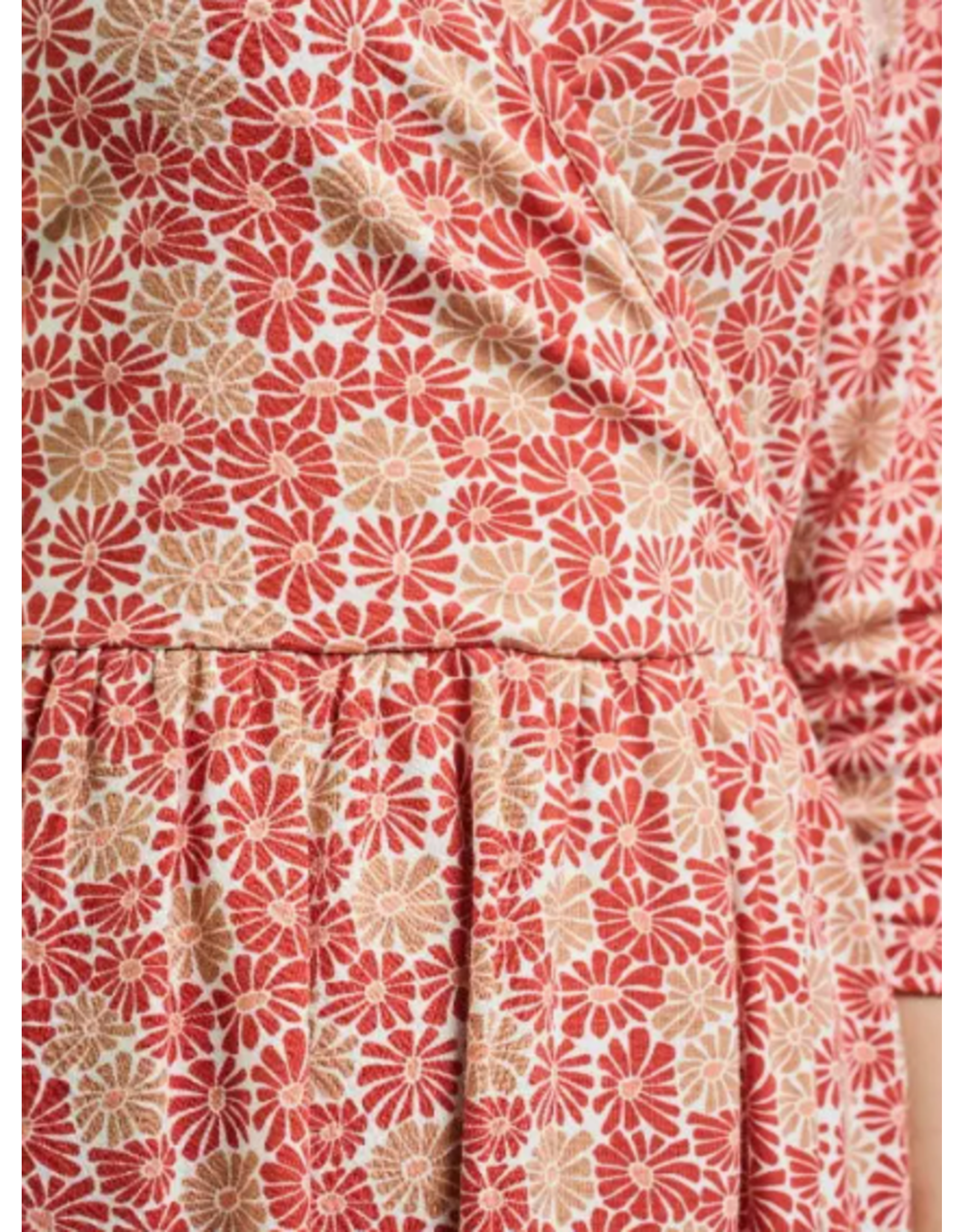 India Callie Wrap Dress in Matisse Vermillion, India