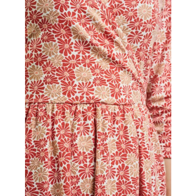 CLEARANCE Callie Wrap Dress in Matisse Vermillion