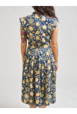 India Lucille Dress in Navy Botanical, India