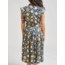 CLEARANCE Lucille Dress in Navy Botanical 3X
