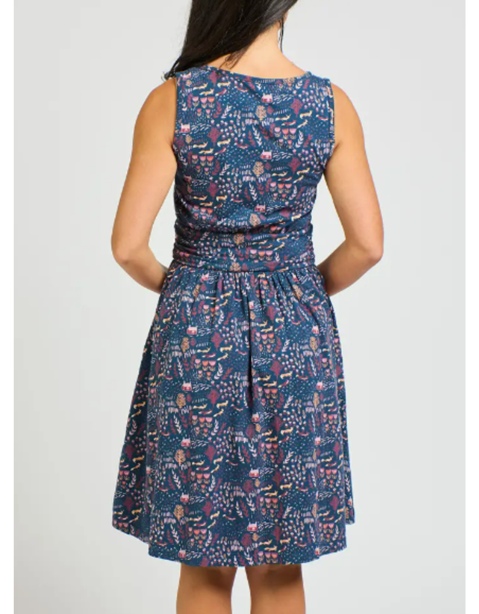India Asheville Dress in Fox Field Blue, India