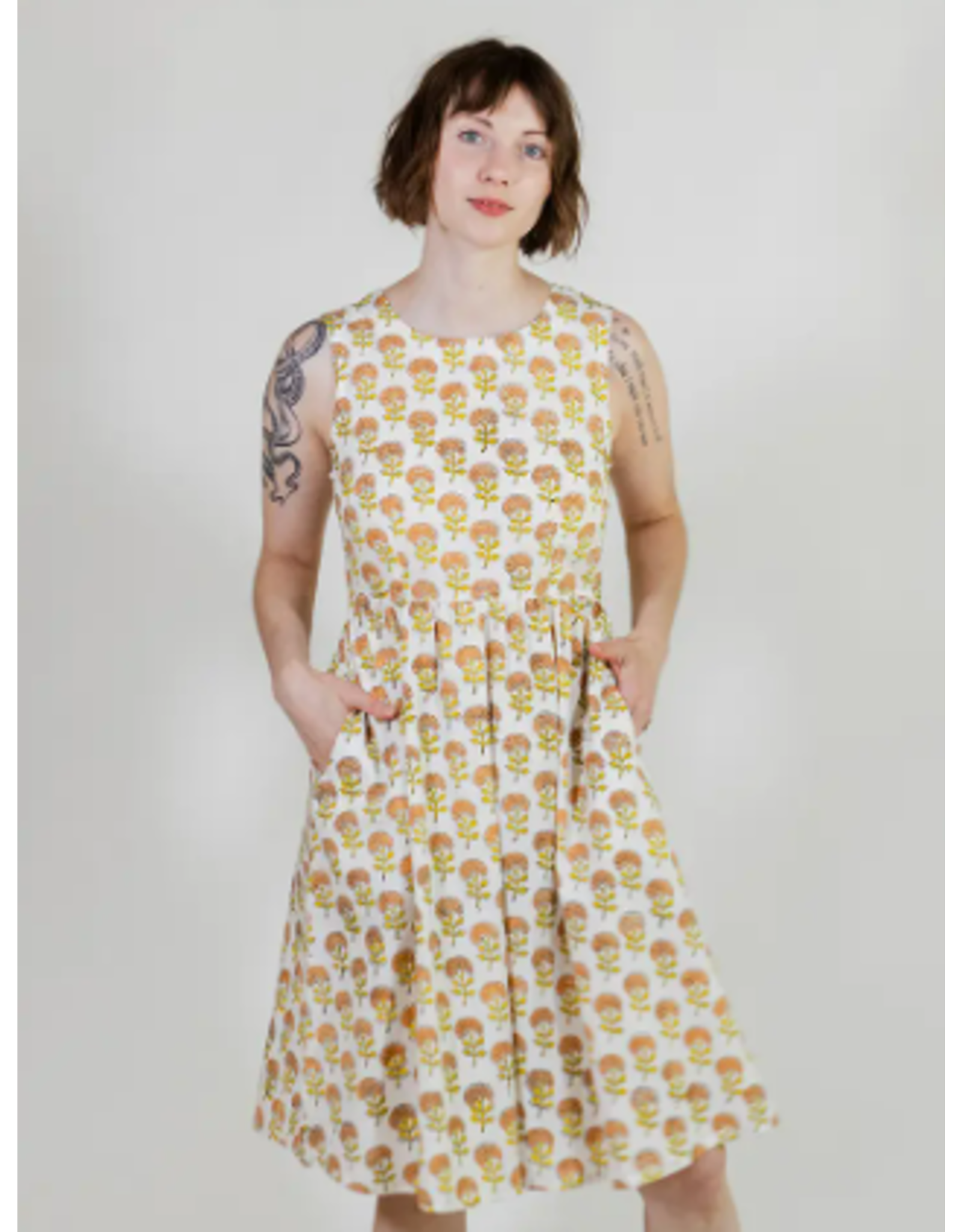 India Sydney Sleeveless Dress in Marigold, India