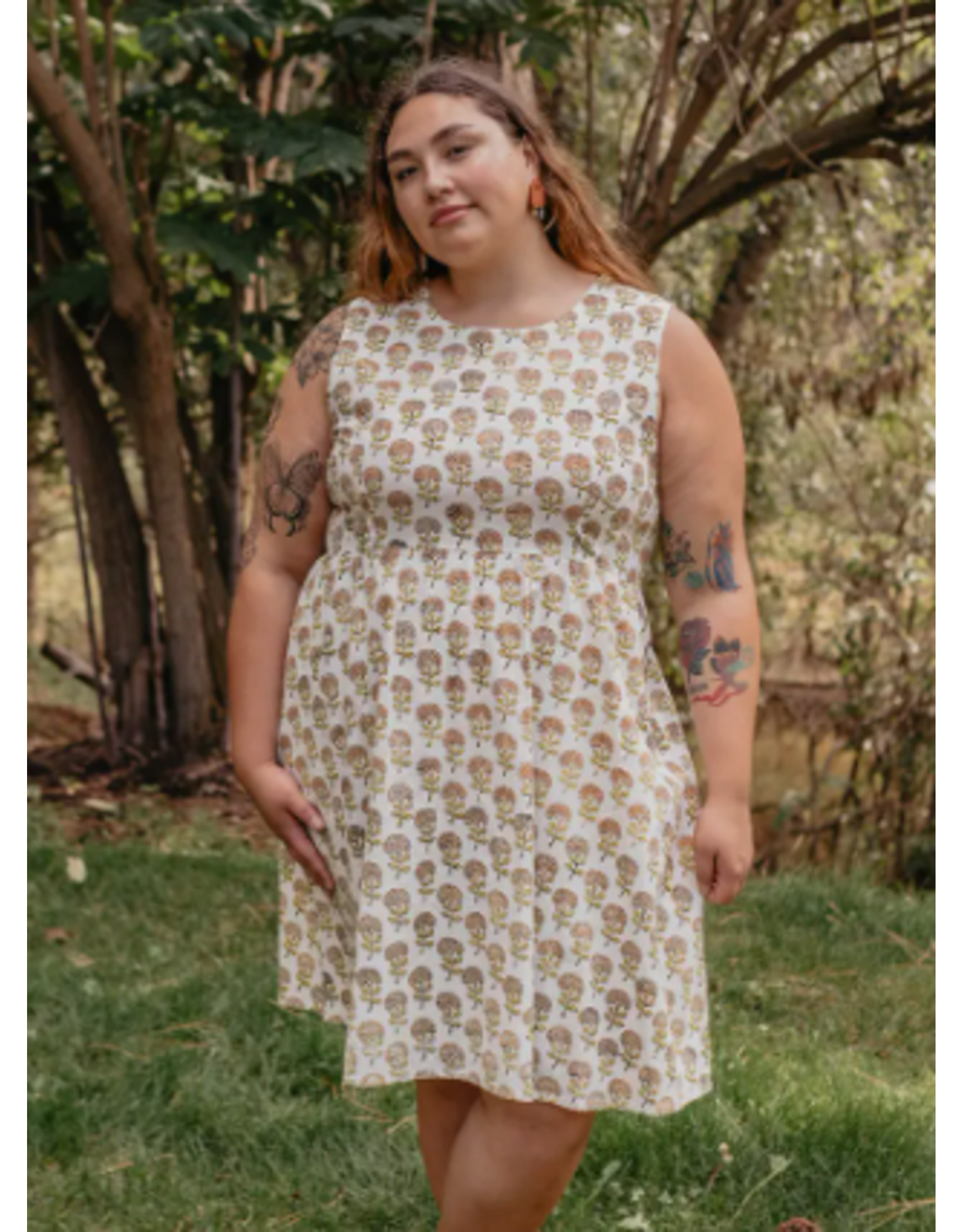 India Sydney Sleeveless Dress in Marigold, India