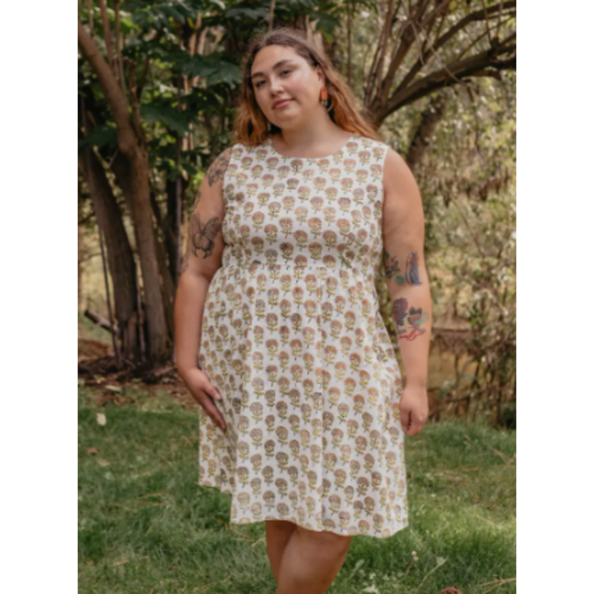 CLEARANCE Sydney Sleeveless Dress in Marigold