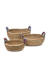 India Sari Handle Table Basket, India