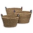 India Sari Handle Floor Basket