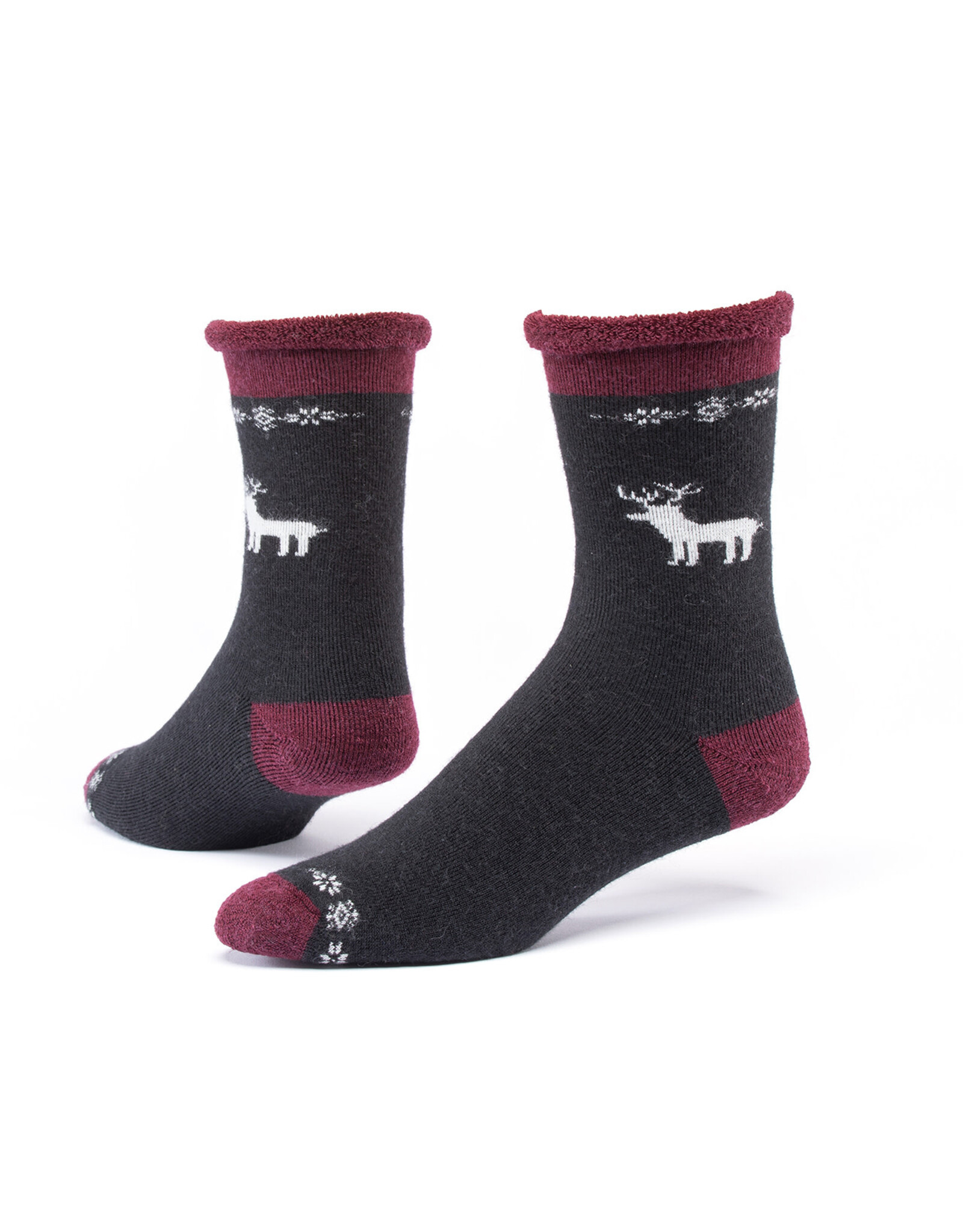 Argentina Wool Snuggle Socks - Lone Deer/Black