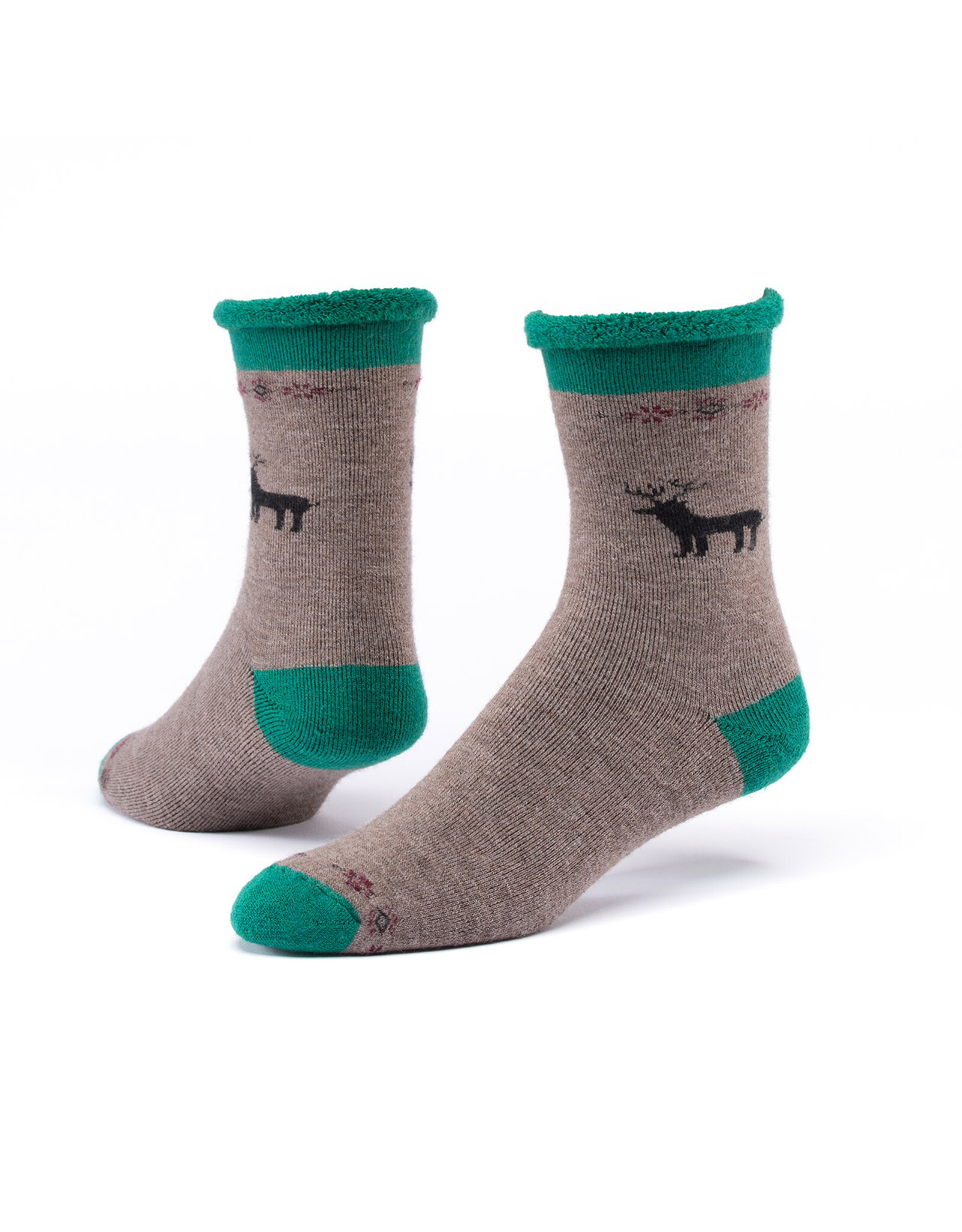 Argentina Wool Snuggle Socks - Lone Deer/Taupe