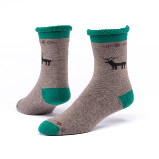 Argentina Wool Snuggle Socks - Lone Deer/Taupe