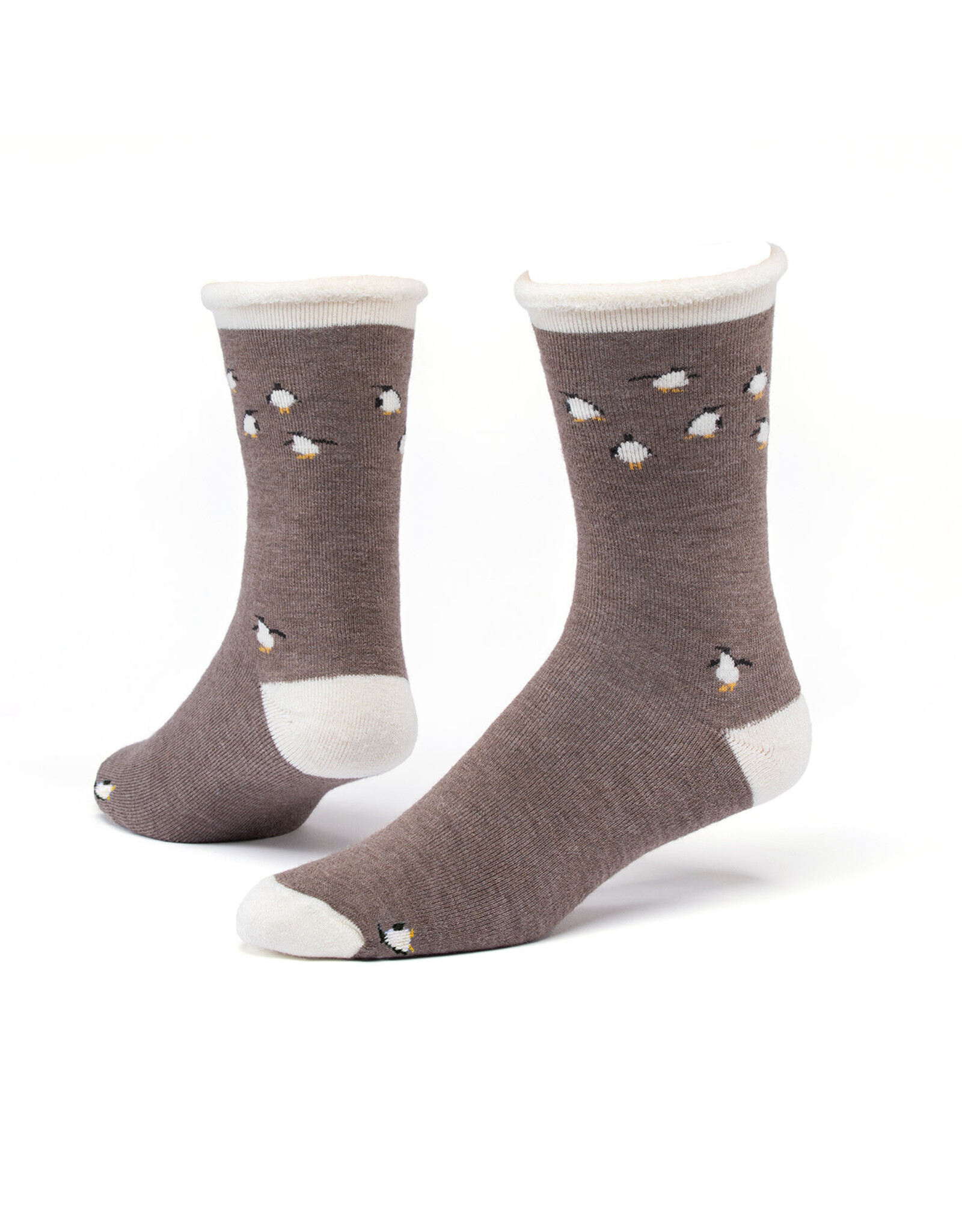 Argentina Wool Snuggle Socks - Penguin/Taupe