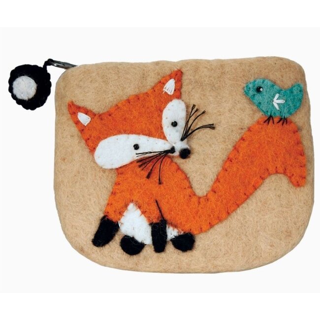 Felt Coin Purse - Fox & Bird