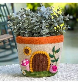 Nepal Fungi House Felt Pot