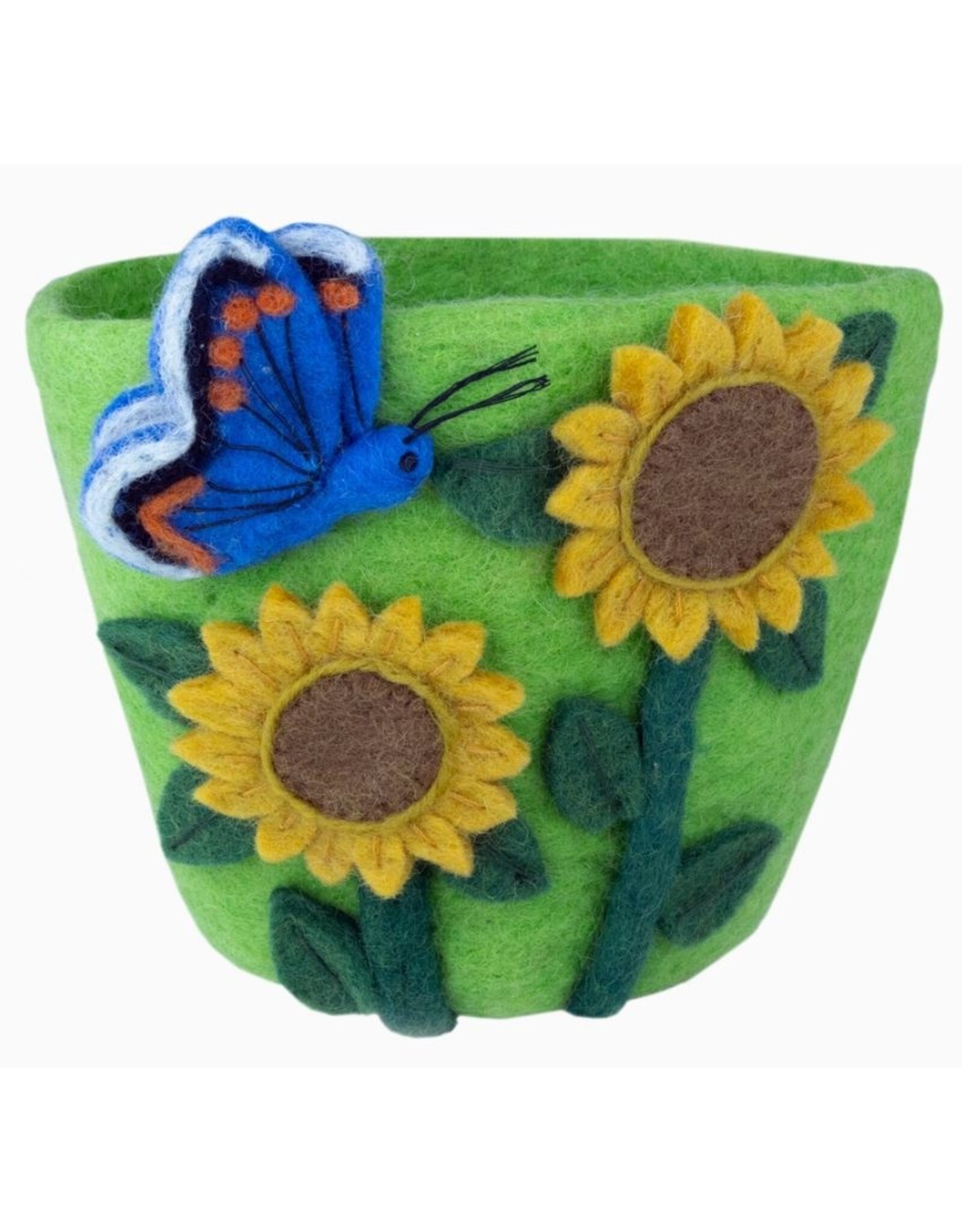 Nepal Sunflower Felt Pot