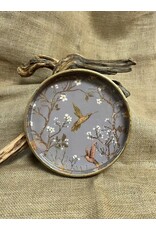 India Round Vanity Tray - Hummingbird, India