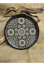 India Round Vanity Tray - Blue, India