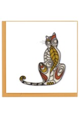 Vietnam Quilled Cat Silhouette Card, Vietnam