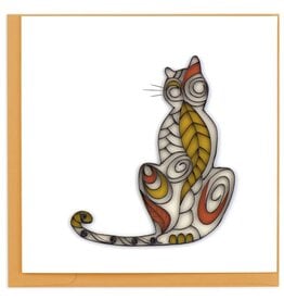 Vietnam Quilled Cat Silhouette Card, Vietnam