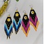 Crescent Moon Fringe Earrings