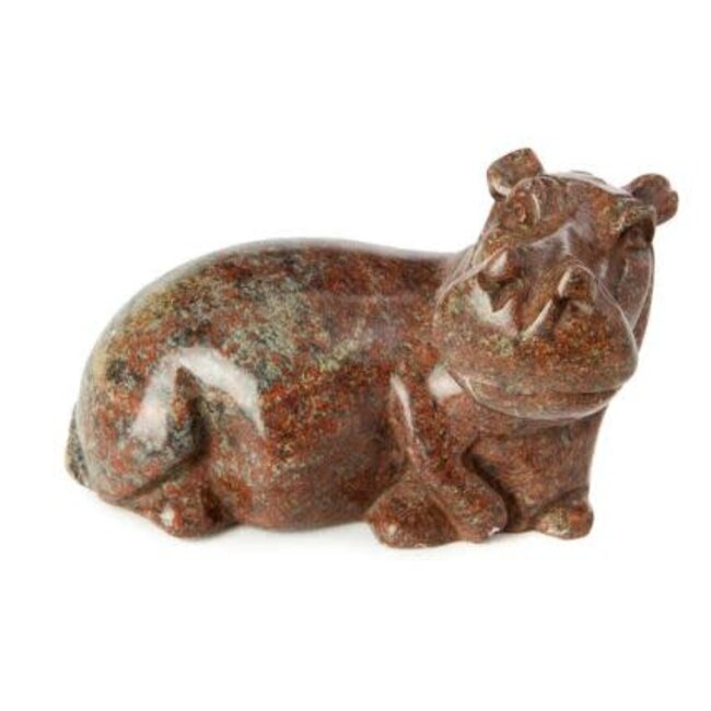 Serpentine Hippo Sculpture