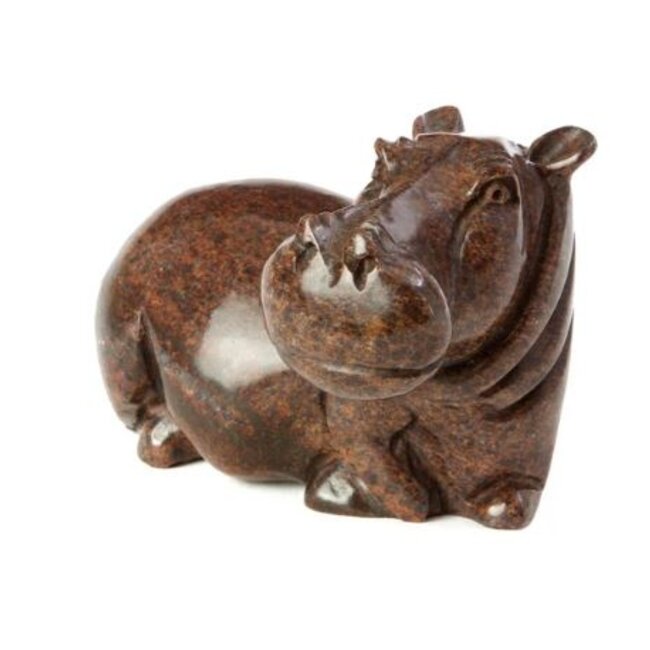 Serpentine Hippo Sculpture