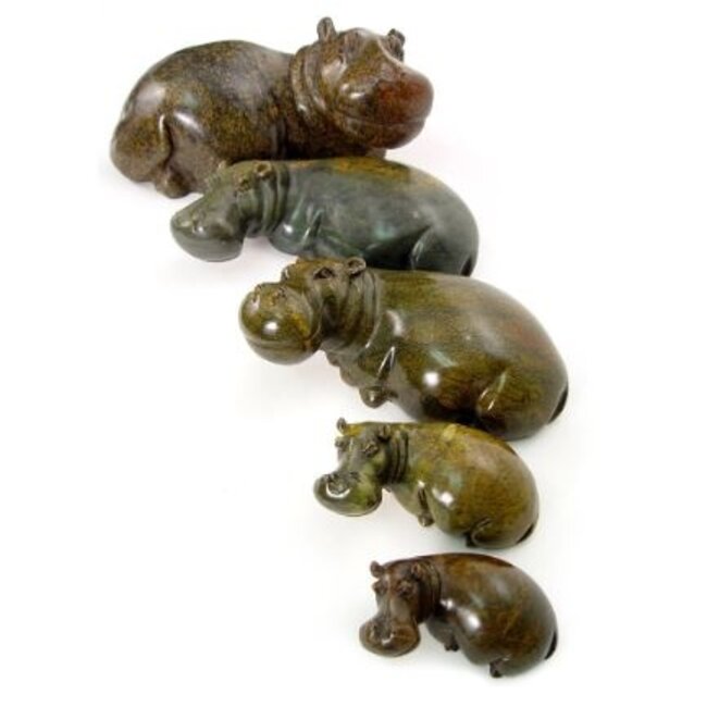 Serpentine Hippo Sculpture