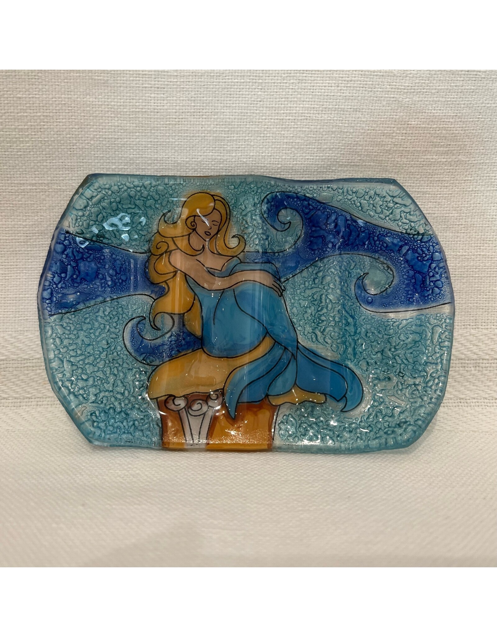 Ecuador Fused Glass Mermaid Soap Dish, Ecuador