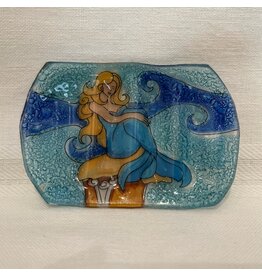 Ecuador Fused Glass Mermaid Soap Dish, Ecuador
