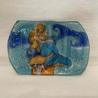 Ecuador Fused Glass Soap Dish - Mermaid Ecuador Fused Glass Soap Dish - Mermaid