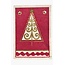 Nepal Red & Gold Christmas Tree Card