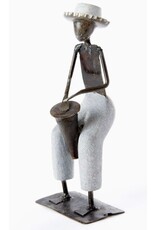 Zimbabwe Shona Bongo Player Sculpture, Zimbabwe