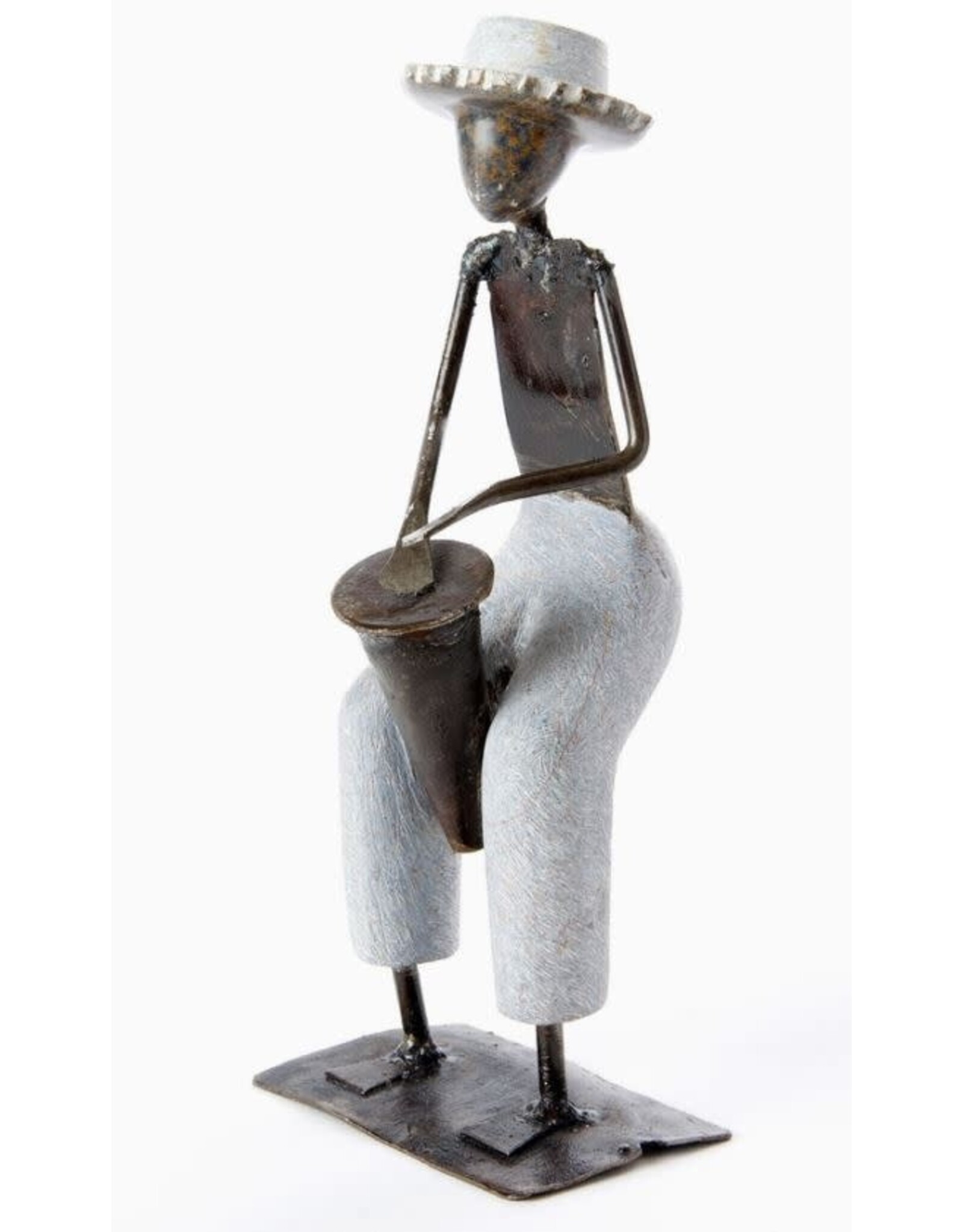 Zimbabwe Shona Bongo Player Sculpture, Zimbabwe