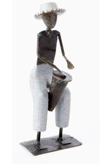 Zimbabwe Shona Bongo Player Sculpture, Zimbabwe