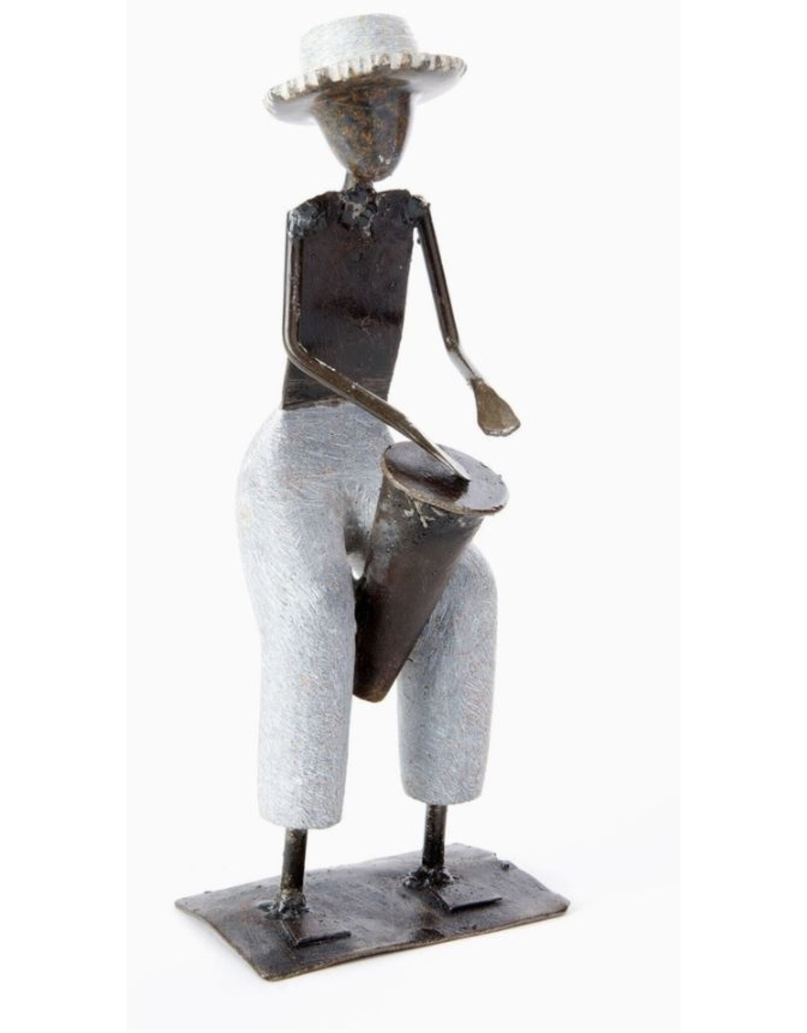 Zimbabwe Shona Bongo Player Sculpture, Zimbabwe