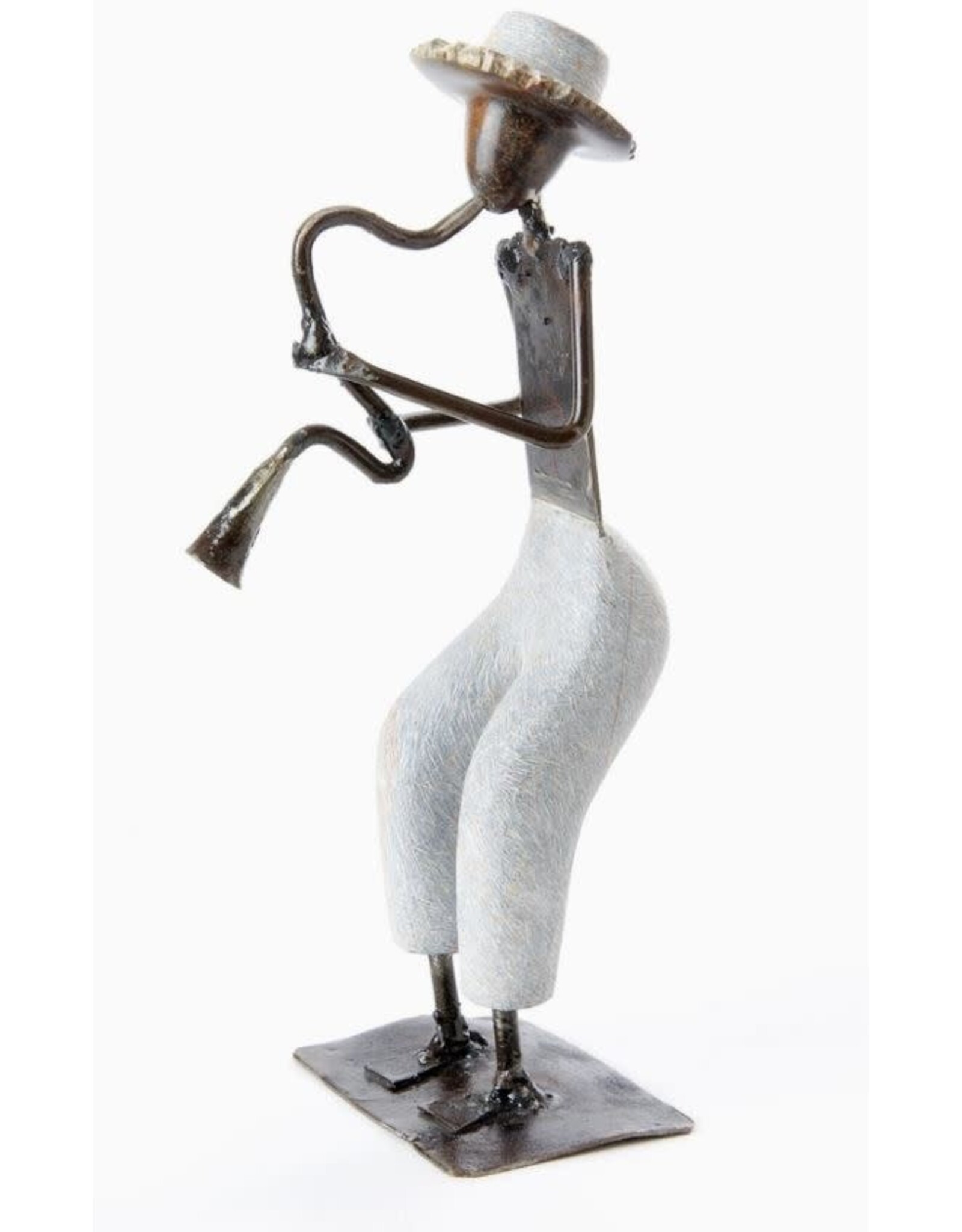 Zimbabwe Shona Horn Player Sculpture, Zimbabwe