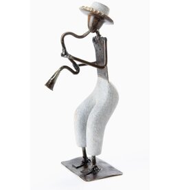 Zimbabwe Shona Horn Player Sculpture, Zimbabwe