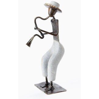 Zimbabwe Shona Horn Player Sculpture Zimbabwe Shona Horn Player Sculpture
