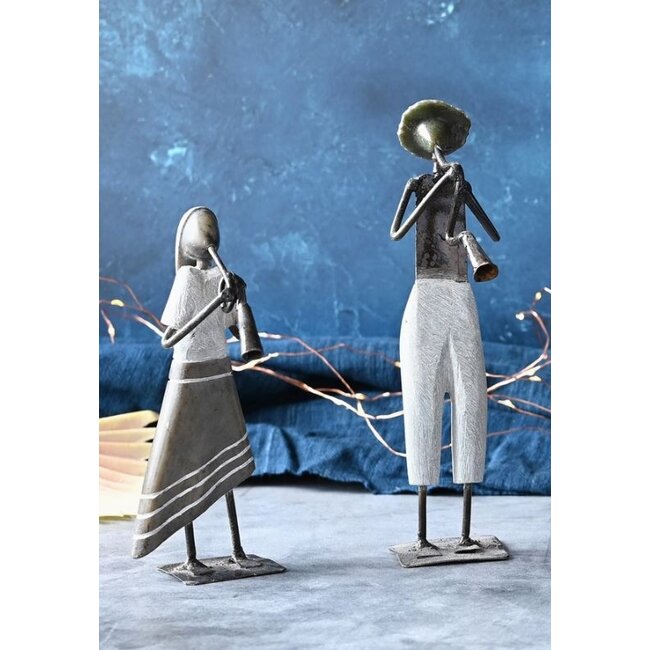 CLEARANCE Shona Horn Player Sculpture