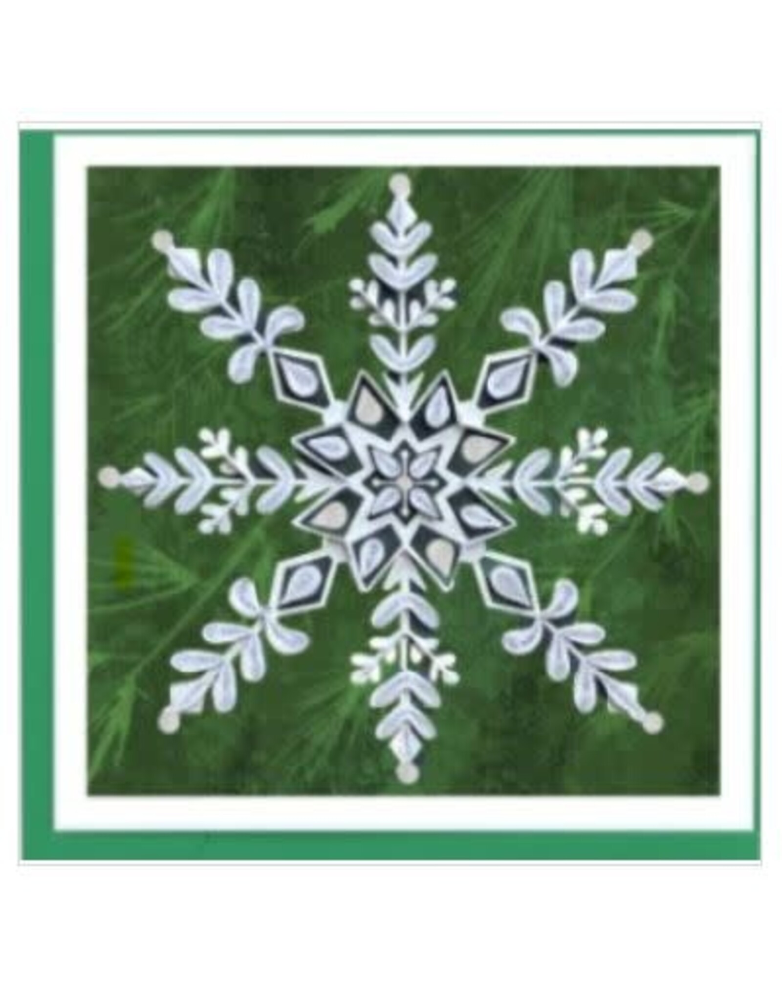 Vietnam Quilled Snowflake on Pine Card, Vietnam
