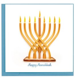 Vietnam Quilled Menorah Hanukkah Card, Vietnam