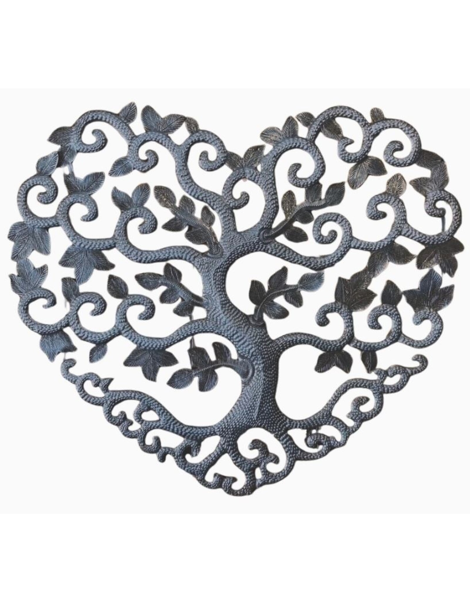 Haiti Heart Shaped Tree of Life Cut Metal, Haiti