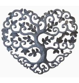 Haiti Heart Shaped Tree of Life Cut Metal, Haiti